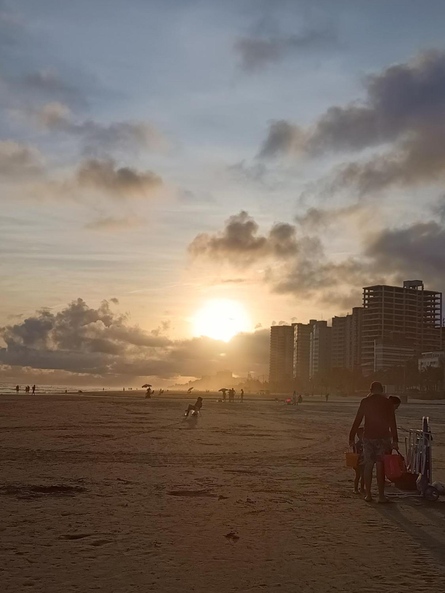 Kitnet Frente Pro Mar Em Vila Caicara, Portaria 24 Hs E Wifi Praia Grande  Exterior foto